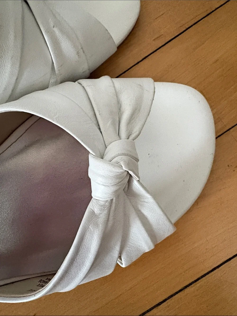 Steve Madden White Knot Slide Mules
